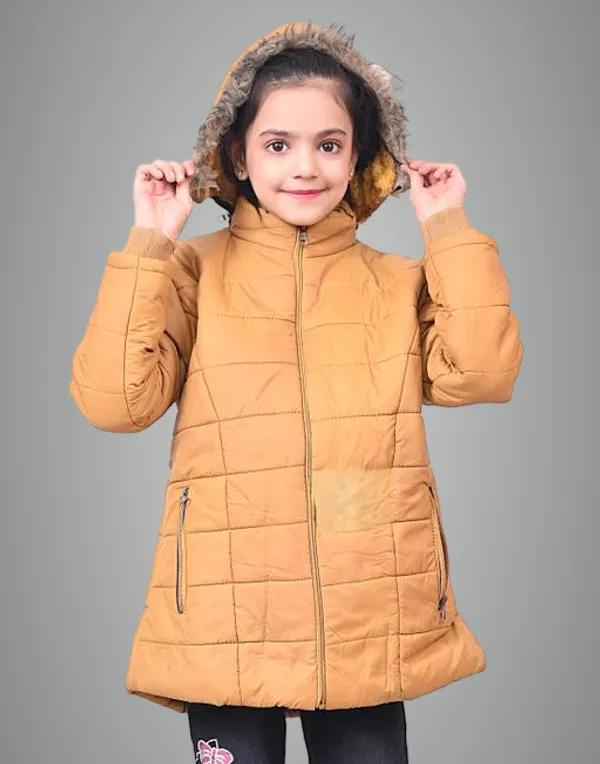 Yellow_Polyester_Winter_Jacket_For_Girl