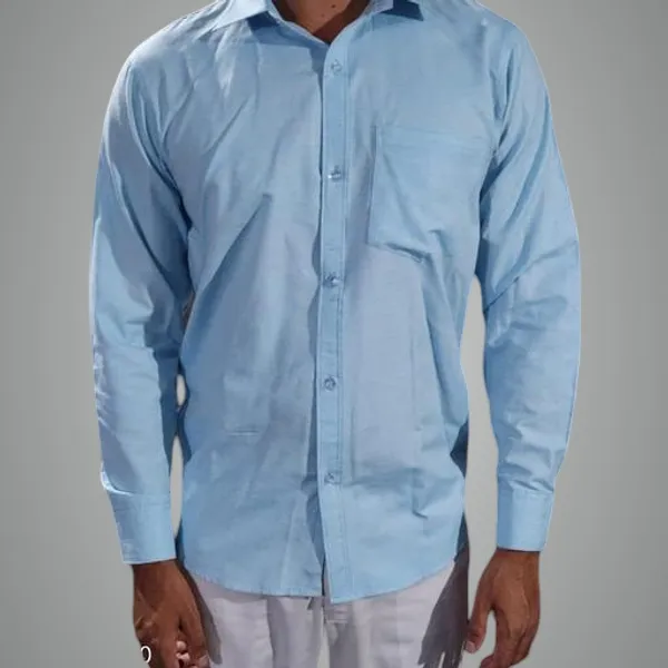 Blue_Cotton_Blend_Shirt_For_Men