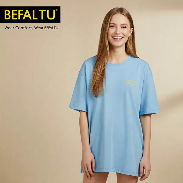 Blue_Cotton_Premium_Comfort_Fit_Minimal_Front_Logo_Tee_Oversized_T-Shirt_For_Women