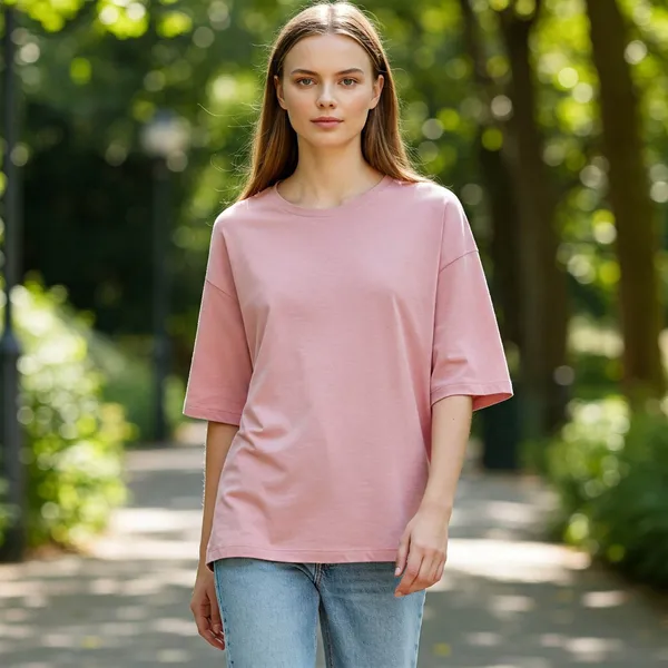 Pink_Cotton_Premium_Comfort_Fit_Oversized_T-Shirt_For_Women