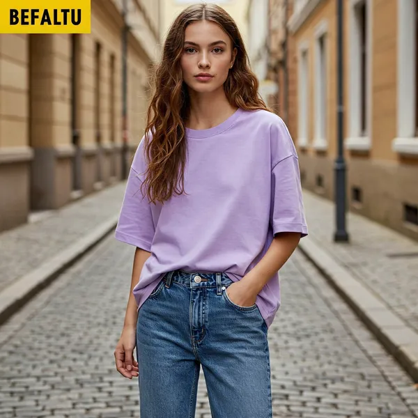 Purple_Cotton_Premium_Oversized_Street_Style_Fit_T-Shirt_For_Women
