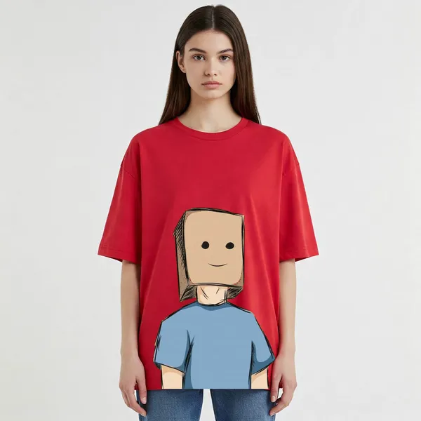 Yellow_Cotton_Premium_Box_Head_Cartoon_Oversized_Cotton_Tee_T-Shirt_For_Women
