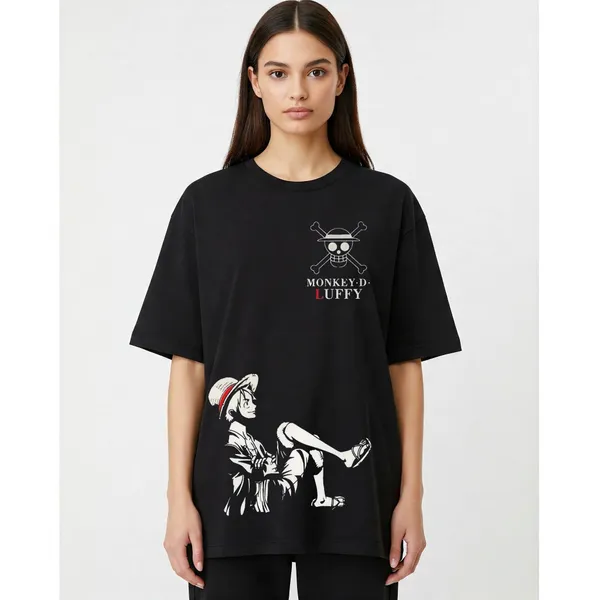 Black_Cotton_Premium_Straw_Hat_Swagger_Monkey_D_Luffy_Oversized_Graphic_T-Shirt_For_Women