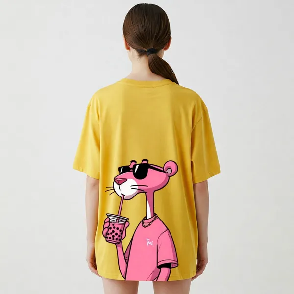 Pink_Cotton_Premium_Panther_Graphic_Tee_T-Shirt_For_Women
