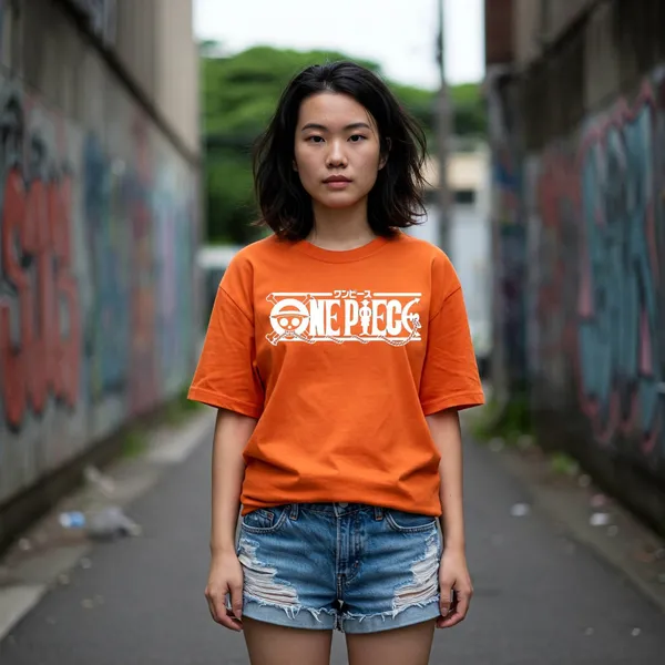 Orange_Cotton_Premium_One_Piece_Logo_Anime_Tee_T-Shirt_For_Women