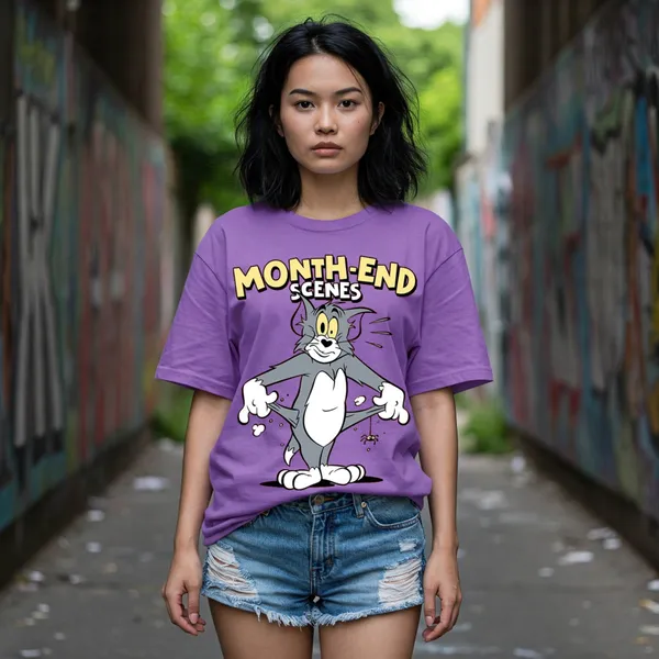 Purple_Cotton_Premium_Tom_Month_End_Scenes_Cartoon_Tee_T-Shirt_For_Women