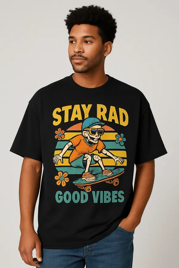 Black_Cotton_Premium_Stay_Rad_Good_Vibes_Graphic_T-Shirt_For_Men