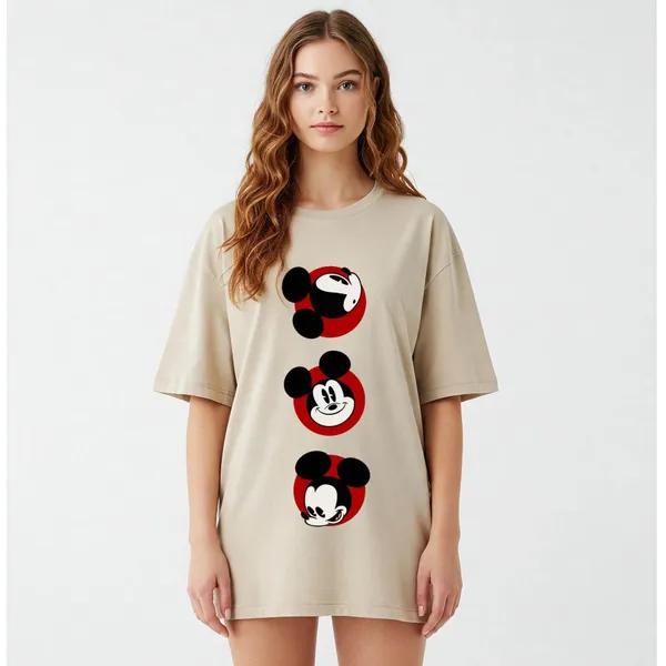 Beige_Cotton_Premium_Mickey_Mouse_Faces_Graphic_Oversized_T-Shirt_For_Women