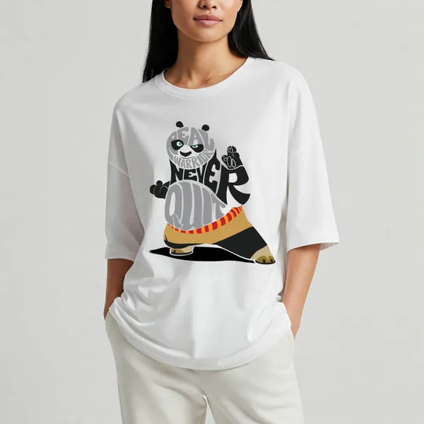 White_Cotton_Premium_Kung_Fu_Panda_Graphic_Oversized_T-Shirt_For_Women