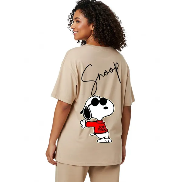 Beige_Cotton_Premium_Snoopy_Joe_Cool_Graphic_Oversized_T-Shirt_For_Women