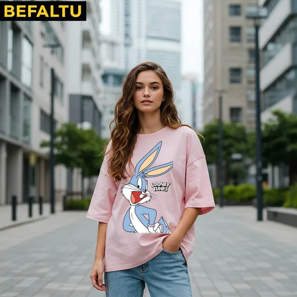 Pink_Cotton_Premium_Bugs_Bunny_Looney_Tunes_Graphic_Oversized_T-Shirt_For_Women