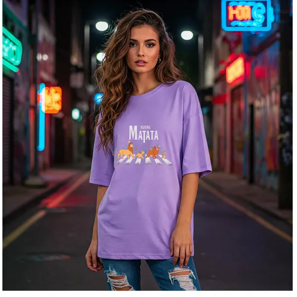 Lilac_Cotton_Premium_Lilac_Lion_King_Hakuna_Matata_Crossing_Graphic_Oversized_T-Shirt_For_Women