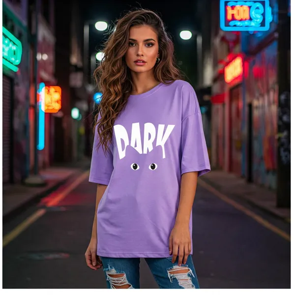 Lilac_Cotton_Premium_Lilac_Dark_Cat_Eyes_Graphic_Oversized_T-Shirt_For_Women
