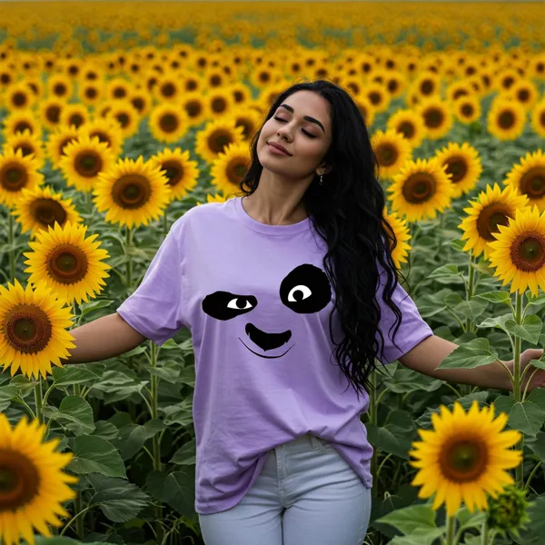 Lilac_Cotton_Premium_Lilac_Panda_Face_Graphic_T-Shirt_For_Women