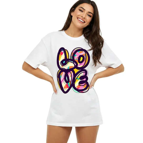 White_Cotton_Premium_Mickey_Mouse_Faces_Graphic_Oversized_T-Shirt_For_Women