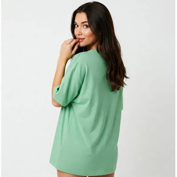 Green_Cotton_Premium_Oversized_T-Shirt_For_Women