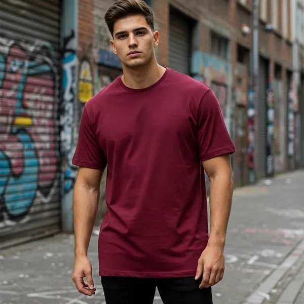 Maroon_Cotton_Premium_Oversized_T-Shirt_For_Men