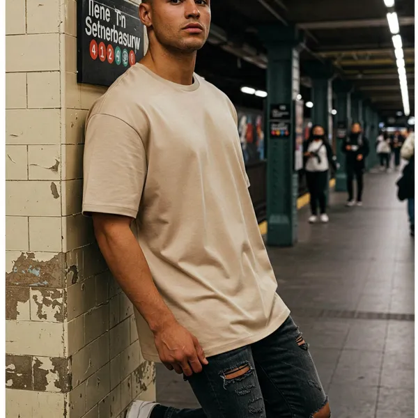 Beige_Cotton_Premium_Oversized_T-Shirt_For_Men