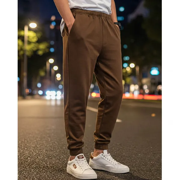 Brown_Cotton_Premium_Sweat_Comfortable_Loungewear_Pants_For_Men