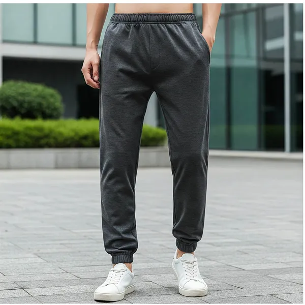 Charcoal_Grey_Cotton_Premium_Thin_Sweat_Lightweight_Loungewear_Pants_For_Men