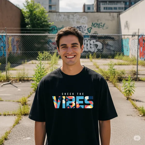 Black_Cotton_Premium_Check_The_Vibes_Geometric_Print_Oversized_Graphic_Tee_T-Shirt_For_Men