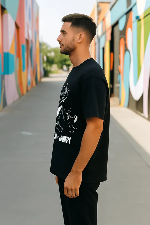 Black_Cotton_Premium_Tom_And_Jerry_Classic_Chase_Cartoon_Tee_Oversized_T-Shirt_For_Men