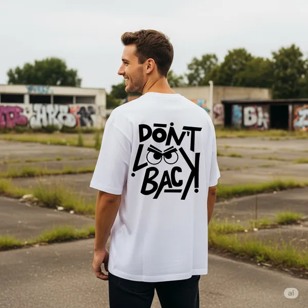 White_Cotton_Premium_Don'T_Look_Back_Eye_Graphic_Statement_Tee_Oversized_T-Shirt_For_Men