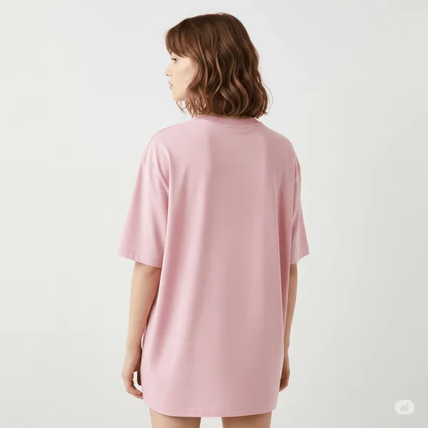 Pink_Cotton_Premium_Oversized_Fit_Crew-Neck_Essential_Comfort_Tee_T-Shirt_For_Women