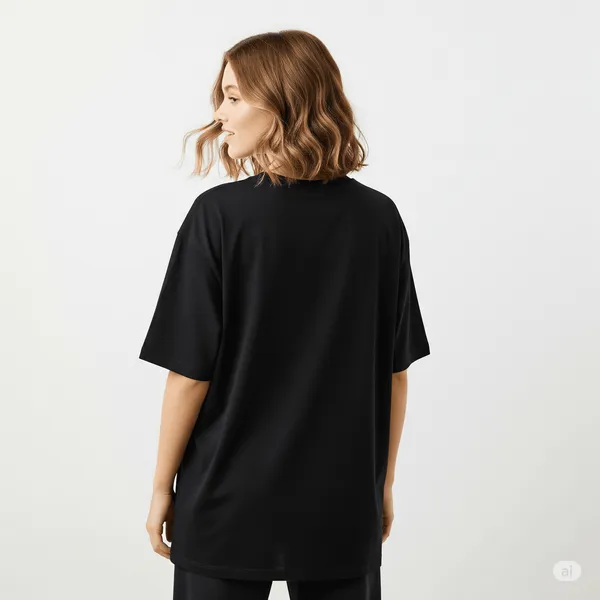 Black_Cotton_Premium_Oversized_Fit_Crew-Neck_Essential_Comfort_Tee_T-Shirt_For_Women