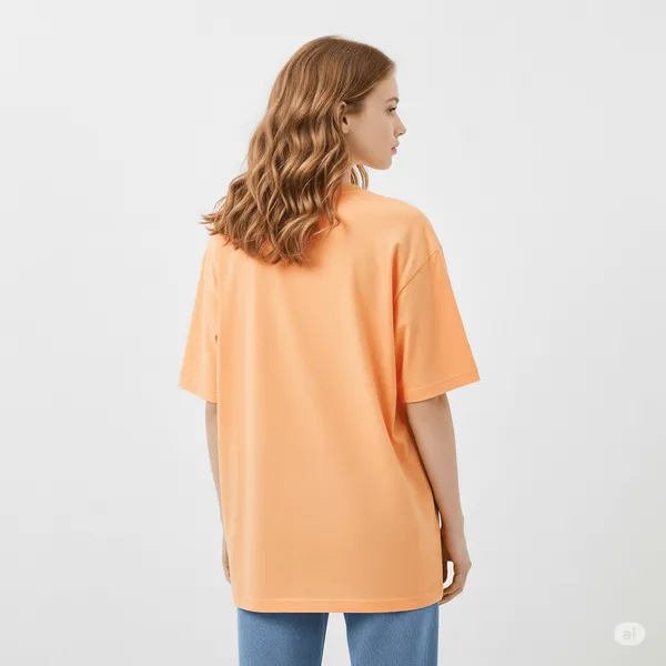 Peach_Cotton_Premium_Peach_Oversized_Fit_Crew-Neck_Essential_Comfort_Tee_T-Shirt_For_Women