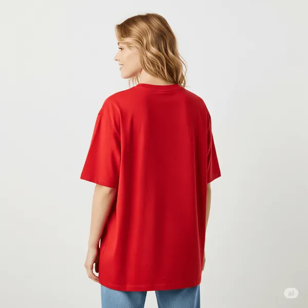 Red_Cotton_Premium_Fit_Crew-Neck_Essential_Comfort_Tee_Oversized_T-Shirt_For_Women