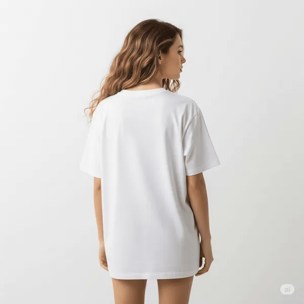 White_Cotton_Premium_Oversized_Fit_Crew-Neck_Essential_Comfort_Tee_T-Shirt_For_Women