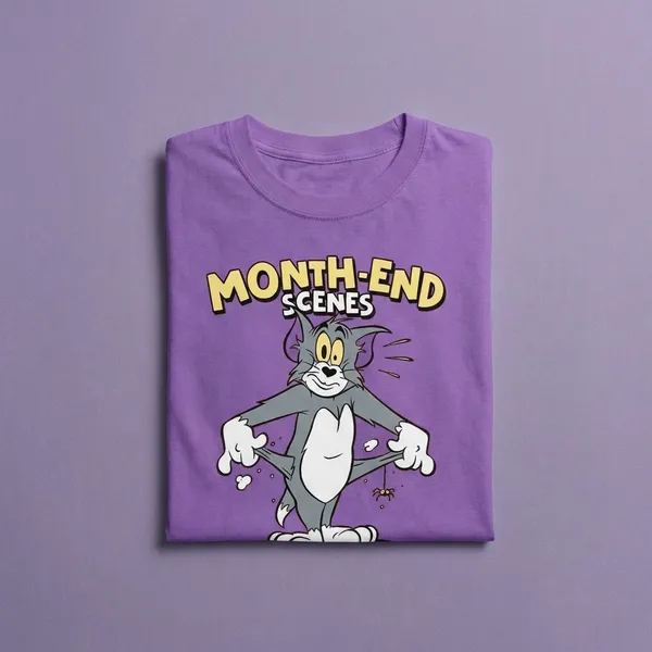 Purple_Cotton_Premium_Tom_Month_End_Scenes_Cartoon_Tee_T-Shirt_For_Women