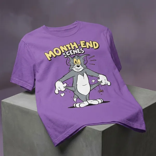 Purple_Cotton_Premium_Tom_Month_End_Scenes_Cartoon_Tee_T-Shirt_For_Women