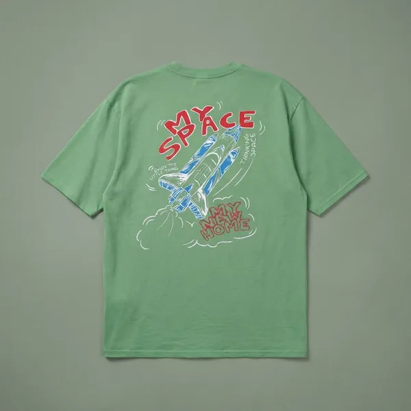 Green_Cotton_Premium_My_Space_My_New_Home_Graphic_Tee_T-Shirt_For_Women