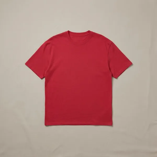 Red_Cotton_Premium_Plain_Oversized_Basic_Solid_Tee_T-Shirt_For_Women