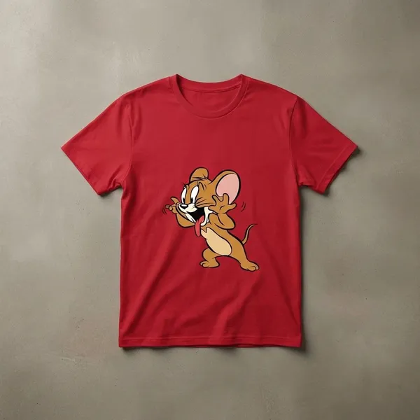 Red_Cotton_Premium_Happy_Jerry_Cartoon_Tee_T-Shirt_For_Women