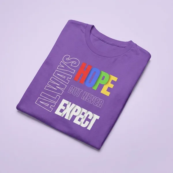 Purple_Cotton_Premium_Always_Hope_Never_Expect_Graphic_Tee_T-Shirt_For_Women