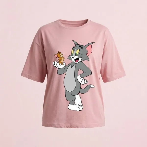 Pink_Cotton_Premium_Tom_And_Jerry_Graphic_Oversized_T-Shirt_For_Women