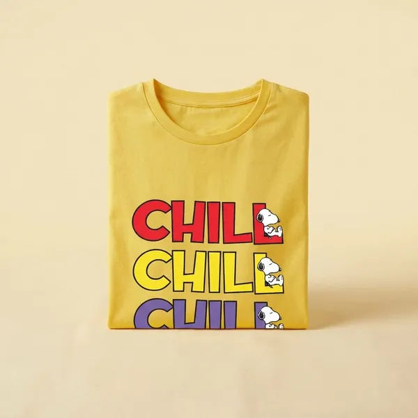 Yellow_Cotton_Premium_Chill_Snoopy_Graphic_Oversized_T-Shirt_For_Women