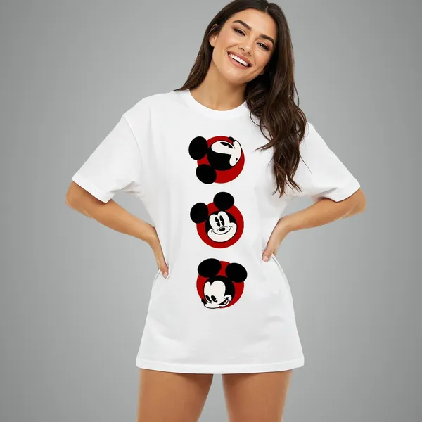 White_Cotton_Premium_Mickey_Mouse_Faces_Graphic_Oversized_T-Shirt_For_Women