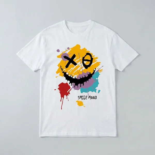 White_Cotton_Premium_Smile_Mood_Graphic_Oversized_T-Shirt_For_Women