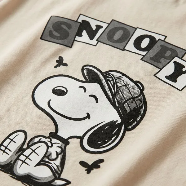White_Cotton_Premium_Top_Dog_Snoopy_Graphic_Oversized_T-Shirt_For_Women