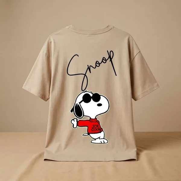 Beige_Cotton_Premium_Snoopy_Joe_Cool_Graphic_Oversized_T-Shirt_For_Women