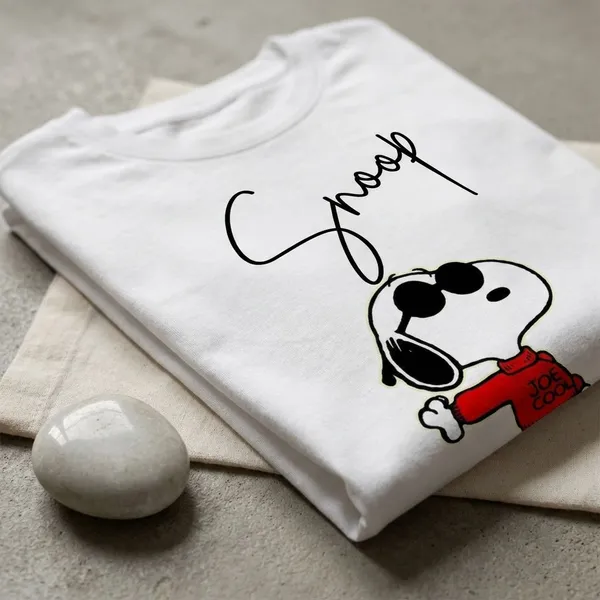 White_Cotton_Premium_Snoopy_Joe_Cool_Graphic_Oversized_T-Shirt_For_Women