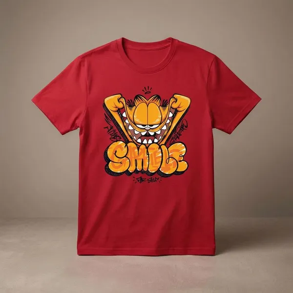 Red_Cotton_Premium_Garfield_Smile_Graffiti_Graphic_Oversized_T-Shirt_For_Women