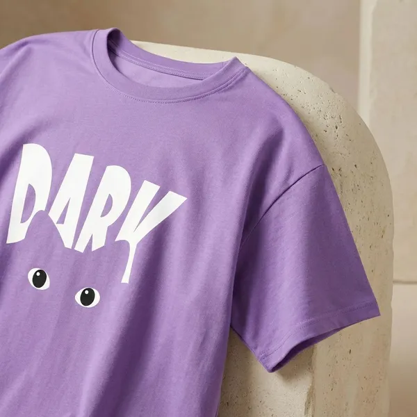 Lilac_Cotton_Premium_Lilac_Dark_Cat_Eyes_Graphic_Oversized_T-Shirt_For_Women