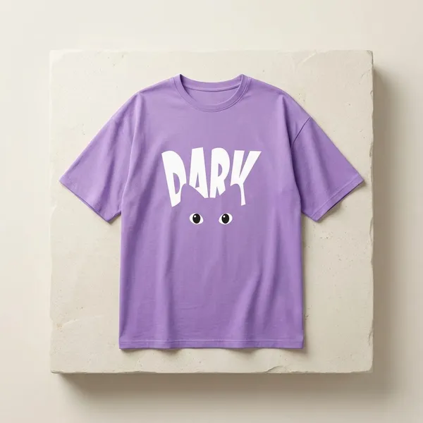 Lilac_Cotton_Premium_Lilac_Dark_Cat_Eyes_Graphic_Oversized_T-Shirt_For_Women