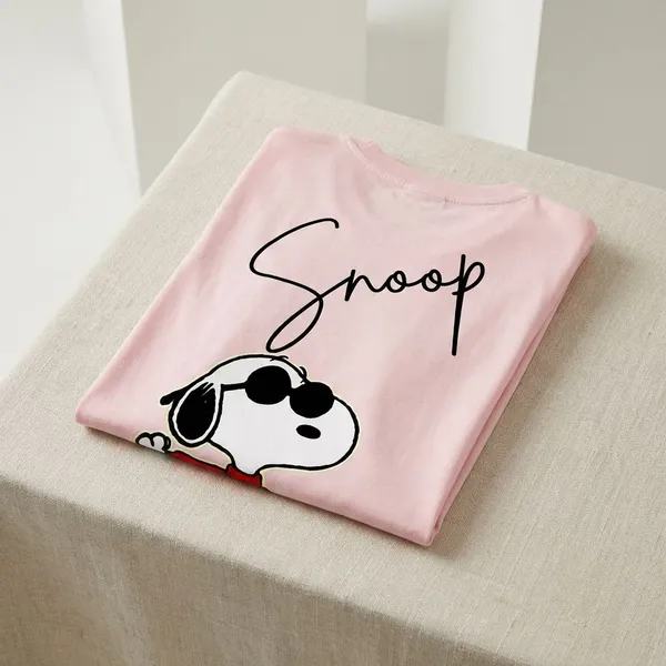 Beige_Cotton_Premium_Panda_Face_Graphic_Oversized_T-Shirt_For_Women