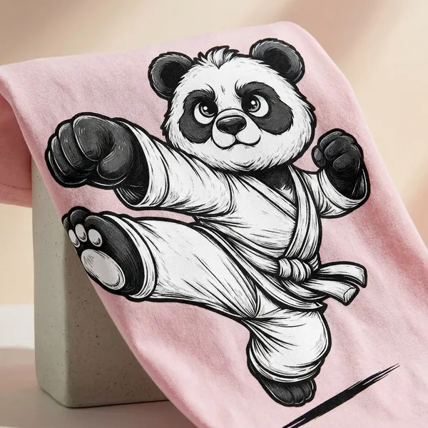 Pink_Cotton_Premium_Karate_Panda_Graphic_Oversized_T-Shirt_For_Women